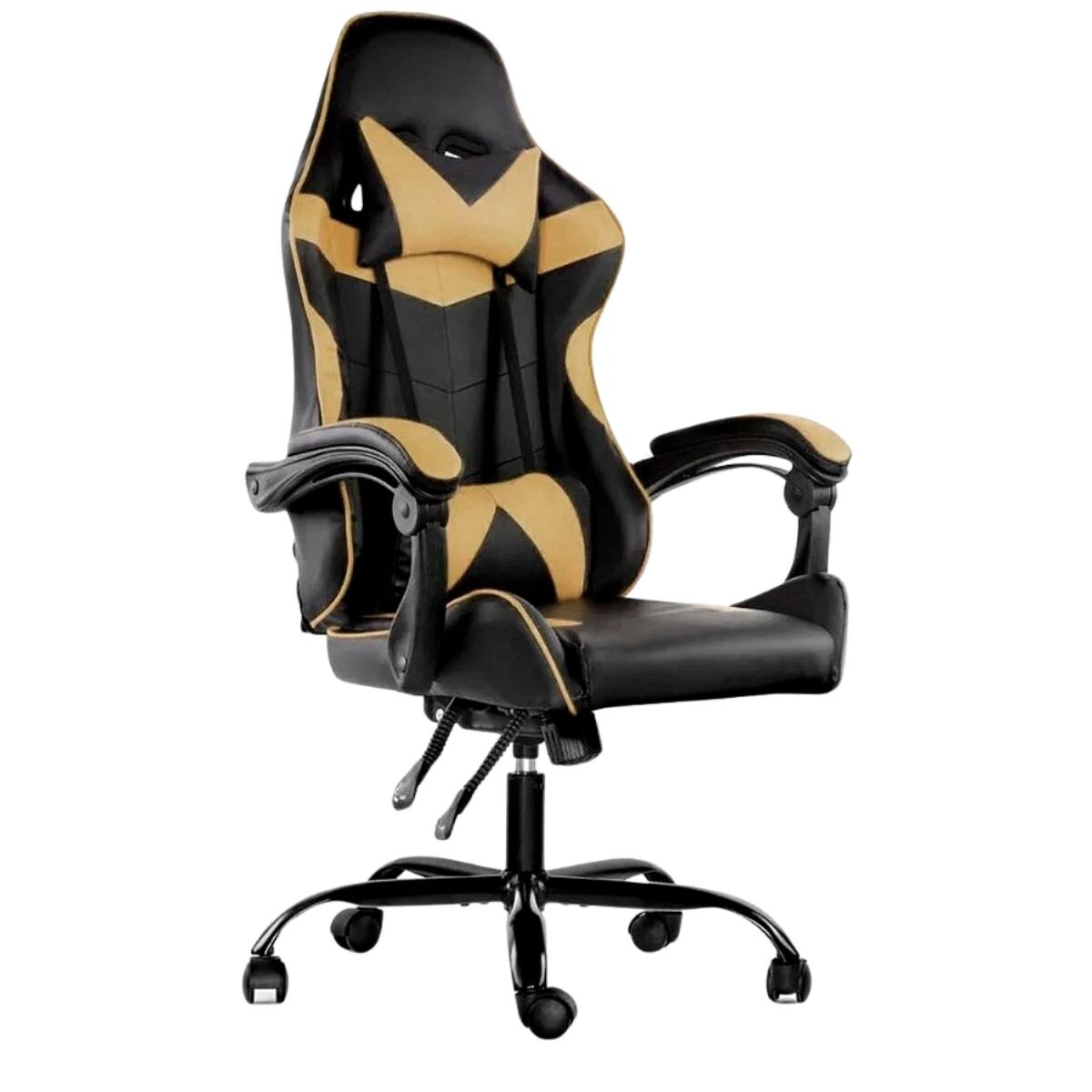 Silla gamer YT055 amarilla y negra 