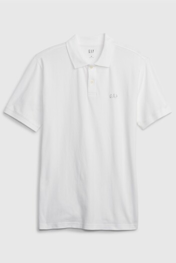 Remera Polo Logo Gap Hombre Optic White