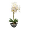 ORQUIDEA BCO C/MACETERO 11.5X11.5X42CM Unica