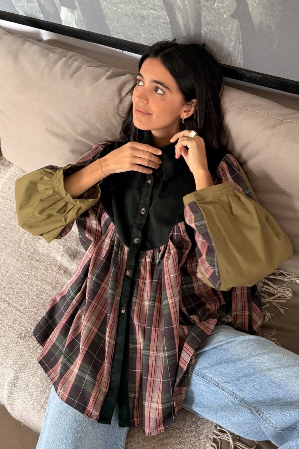 Prince Corduroy Shirt Verde Inglés / Rosa