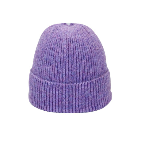 Gorro de lana violeta