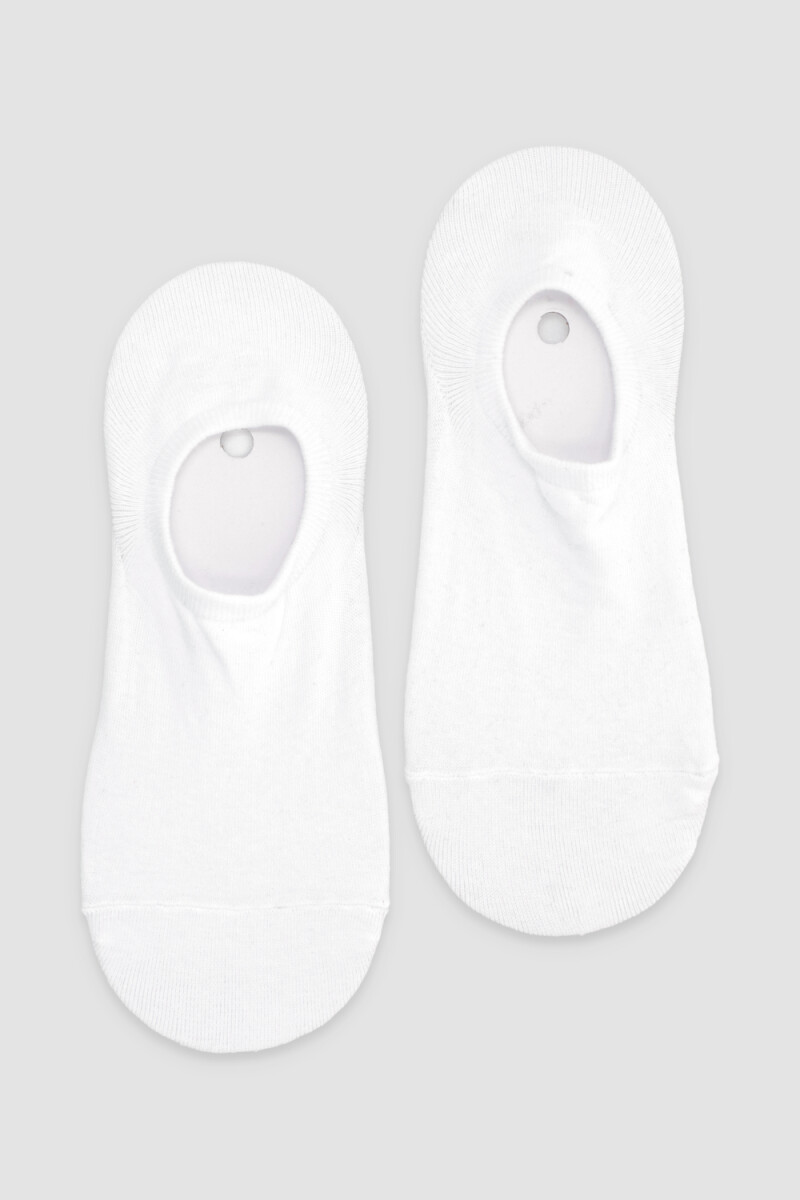Medias invisbles cerradas de algodón Blanco