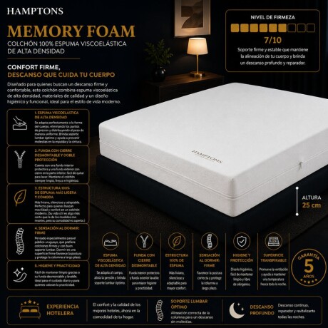 Colchon 2 plazas THM Memory Foam Colchon 2 plazas THM Memory Foam