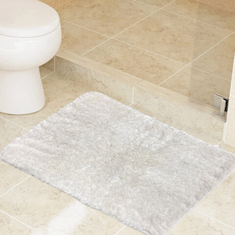 Alfombra Baño con Pelo Largo Home Class 40 x 60 cm BLANCO
