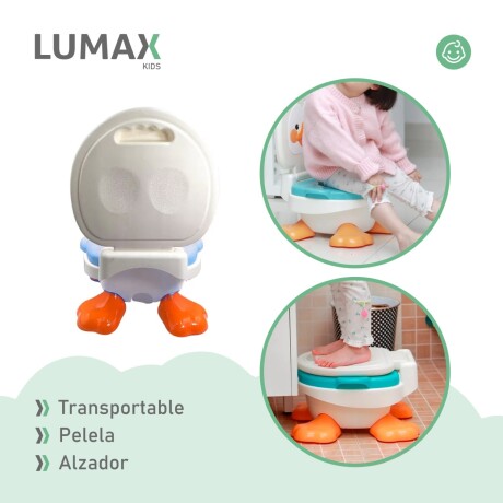 Pelela Wc Niños Duck Baby Potty 3 En 1 Hasta Los 5 Años Azul acero