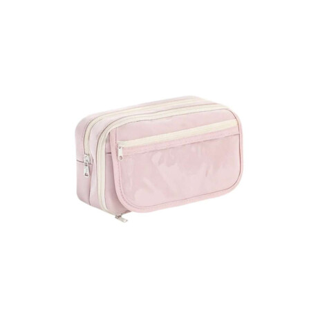 Cartuchera con divisiones y visor 12x22x9cm Lila