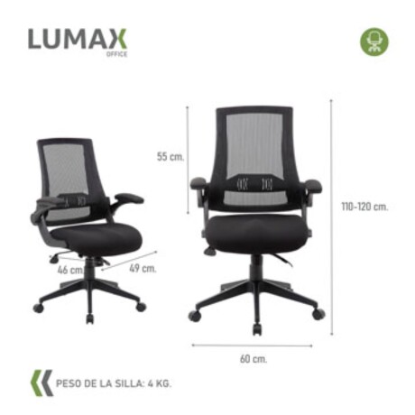 Silla Oficina Trent Ergonomica Giratoria para Escritorio Negro