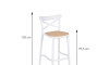 Taburete Plats - Simil Rattan Blanco