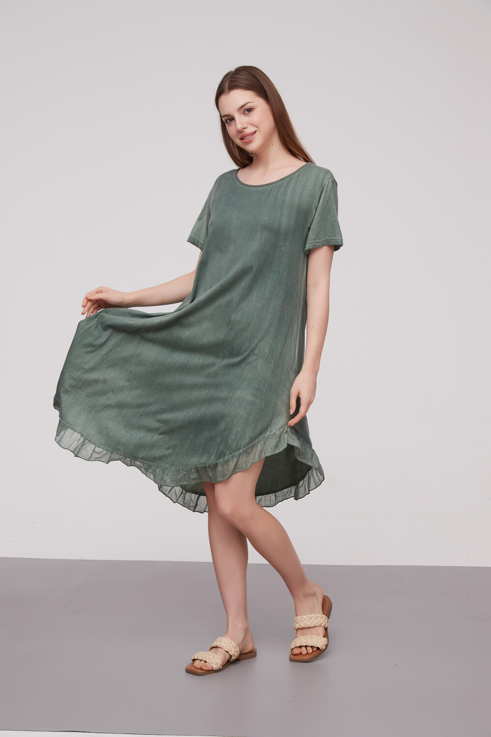 Vestido Belet Verde Seco