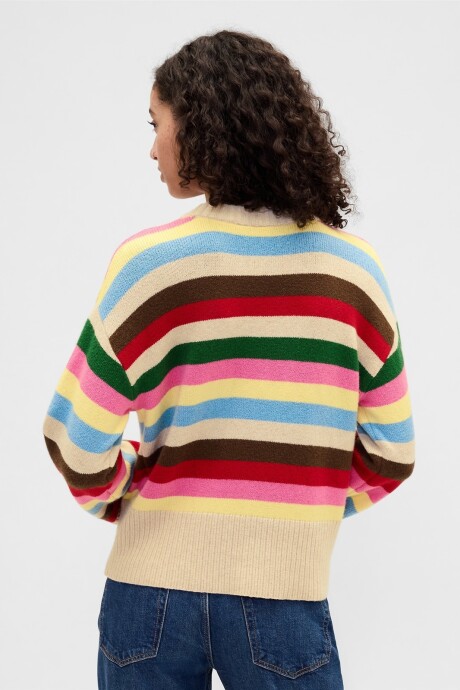 Buzo Cashsoft Mujer Happy Stripe