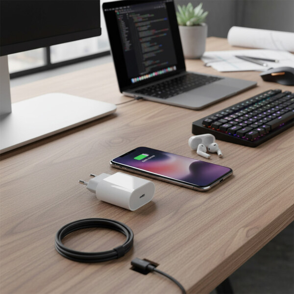 Cargador Adaptador Carga Rápida Usb C 25w Para Samsung Color Blanco