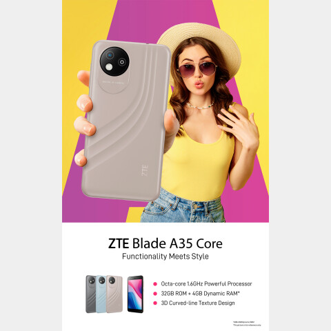 Celular ZTE Blade A35 Core 4.95'' 4G 4GB 32GB Azul Celular ZTE Blade A35 Core 4.95'' 4G 4GB 32GB Azul