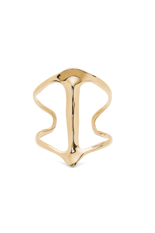 PULSERA RÍGIDA DE ALEACIÓN DE MATALES BAÑADO EN PLATA DE LEY ESTRUCTURA MANTARRAYA Pulsera