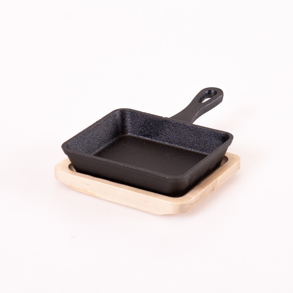 SARTÉN CON BASE HIERRO NEGRO RECTANGULAR