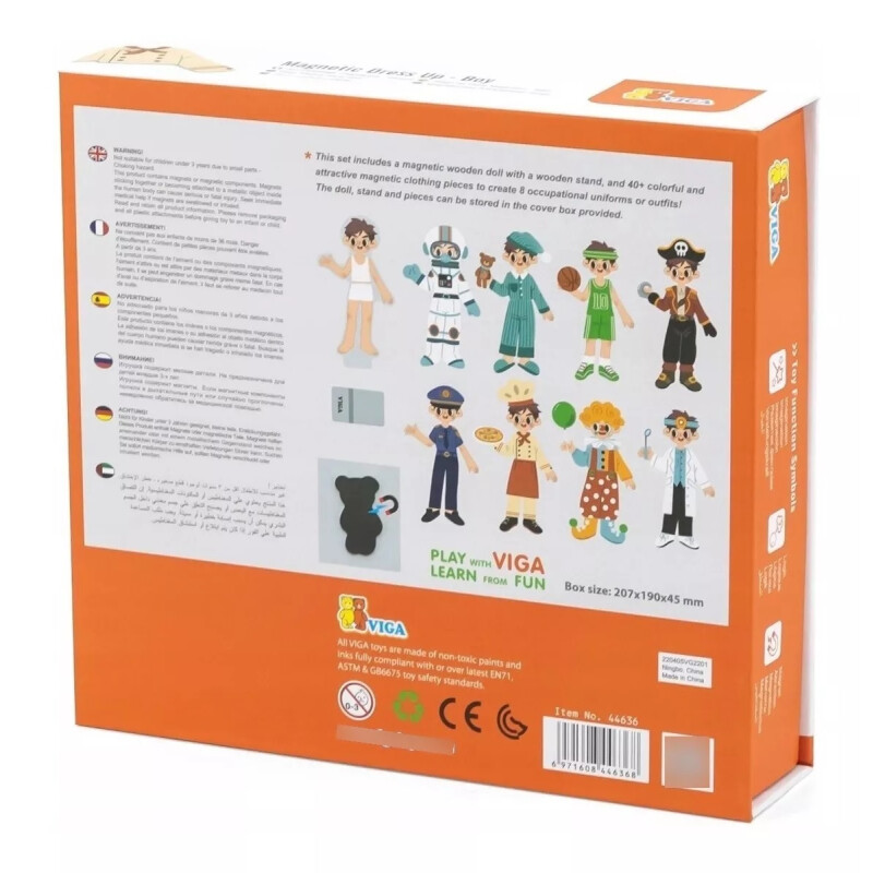 Juego De Vestir Magnético Nene De Madera Viga Juego De Vestir Magnético Nene De Madera Viga