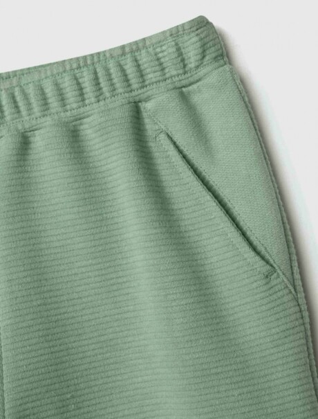 SHORT INFANTIL EN TELA ACANALADA VERDE