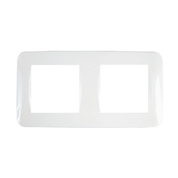 Plaqueta p/2 + 2 módulos, blanco - Mini Reggio M46914