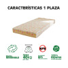 Colchón Ltc Espuma 1 Plaza 80x185x15 Beige Colchón Ltc Espuma 1 Plaza 80x185x15 Beige
