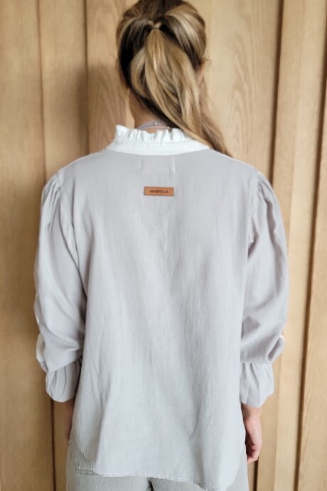 Blusa Copenhague Combinado crudo gris