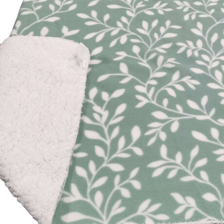 Frazada con Corderito King Size Home Class 240 x 260 cm Hojas Verde