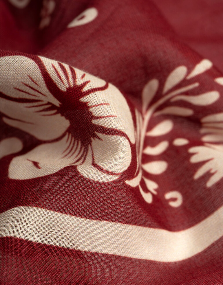 Pañuelos Raso Pañuelo De Algodón Estampado - Combinacion Bicolor