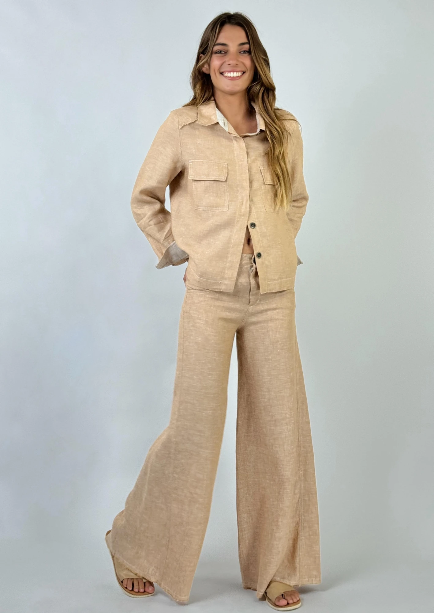 PANTALON ROMEO camel xs