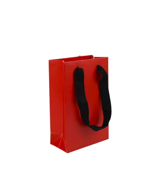 Bolsa cartulina laminada 10x05x15 cm ROJO