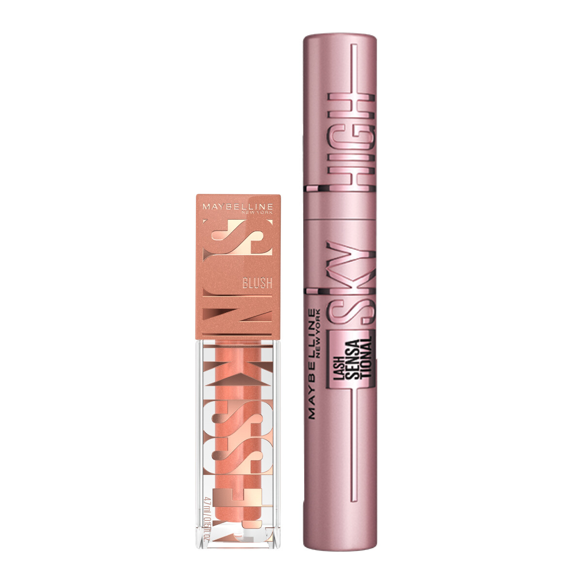 Pack Maybelline New York - Máscara De Pestañas Sky High + Rubor Sunkisser Blush 12 