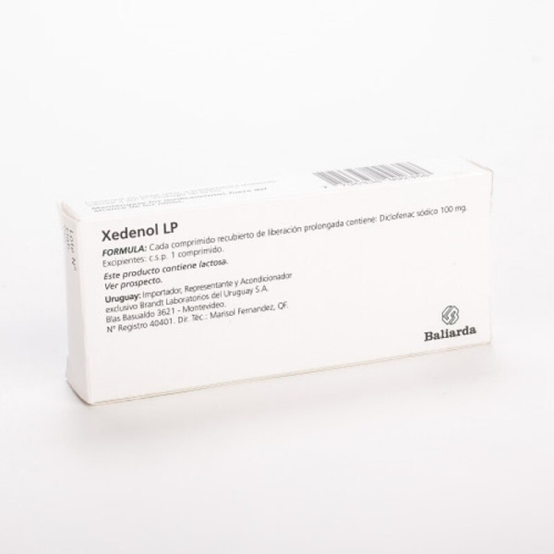 Xedenol LP 100 mg 20 Comprimidos Xedenol LP 100 mg 20 Comprimidos