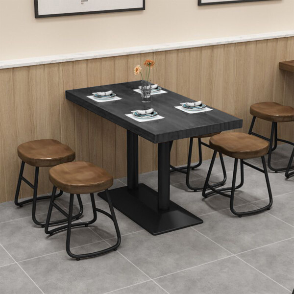 Mesa De Comedor Restó Mdf 120x60x75cm Marrón oscuro