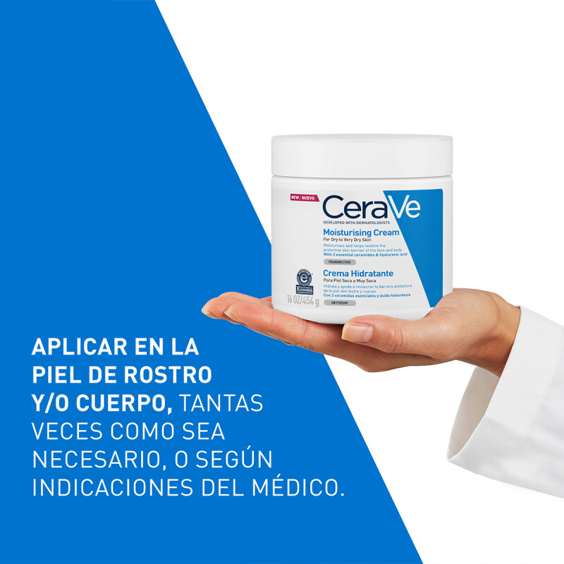 CERAVE CREMA HIDRATANTE CORPORAL 16 OZ - Piel normal a seca. CERAVE CREMA HIDRATANTE CORPORAL 16 OZ - Piel normal a seca.