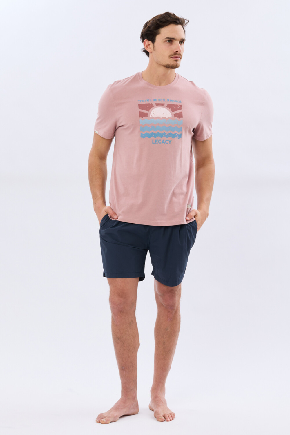 SHORT DE BAÑO LISO Azul