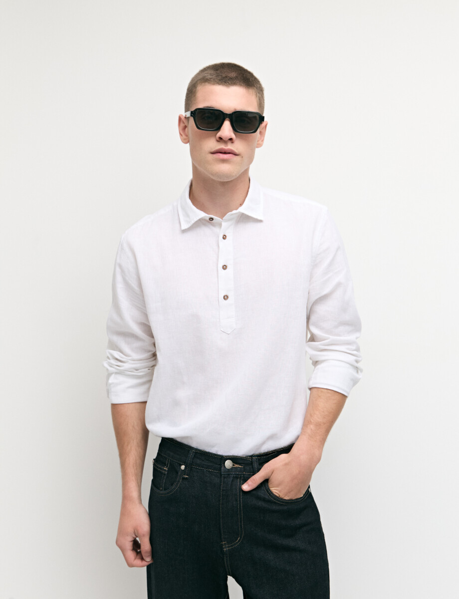 012766 CAMISA LINO WIN Blanco