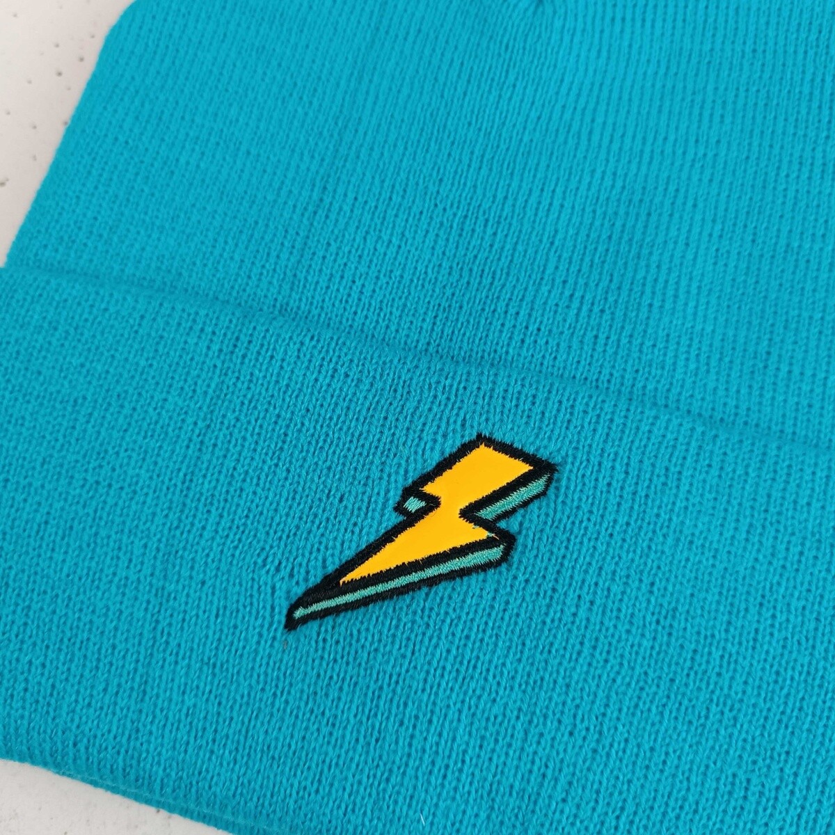 Gorro de lana rayito - Turquesa 
