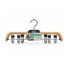 Set percha de metal y madera x3 Set percha de metal y madera x3