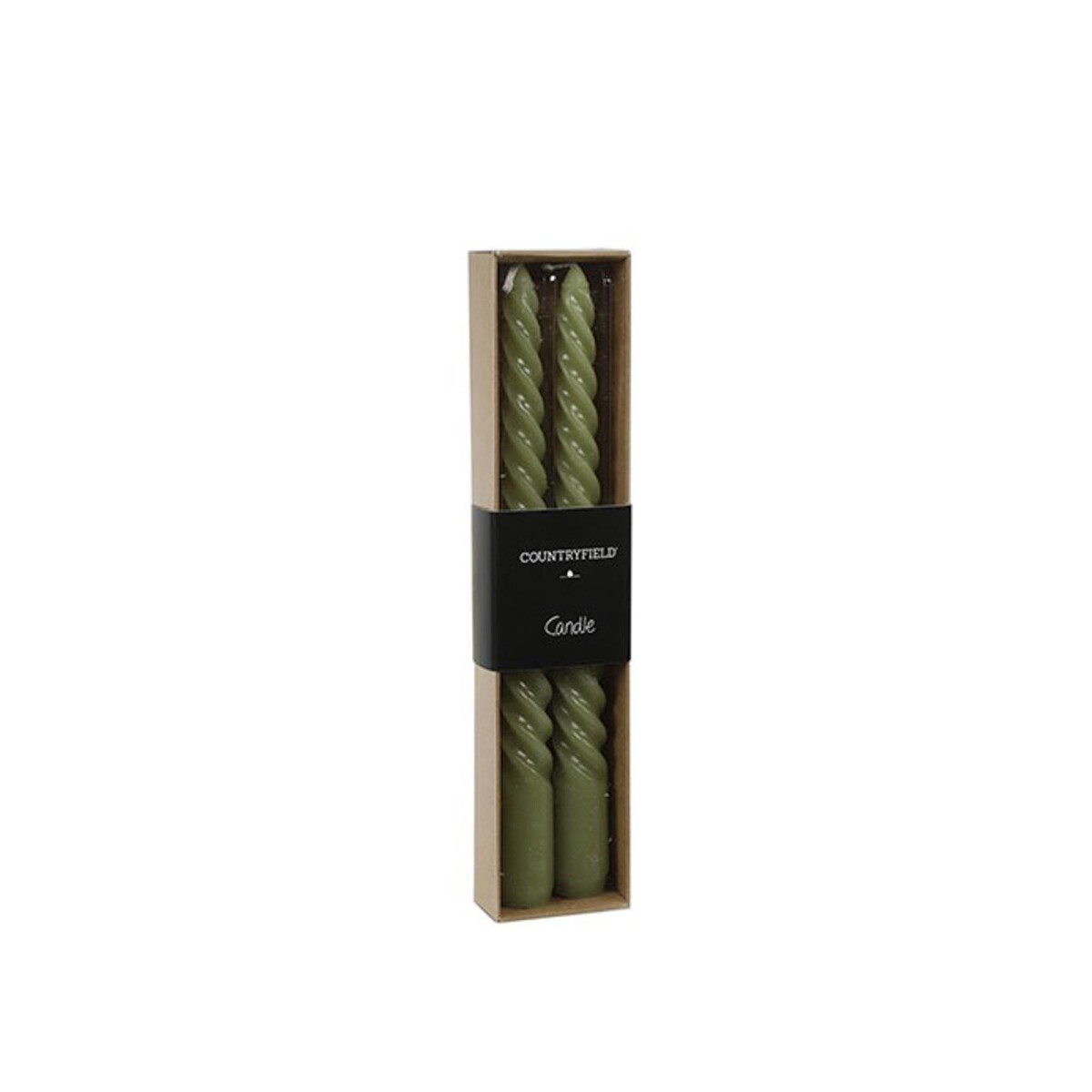 SET 2 VELAS - PARAFINA VERDE TWIRLY 