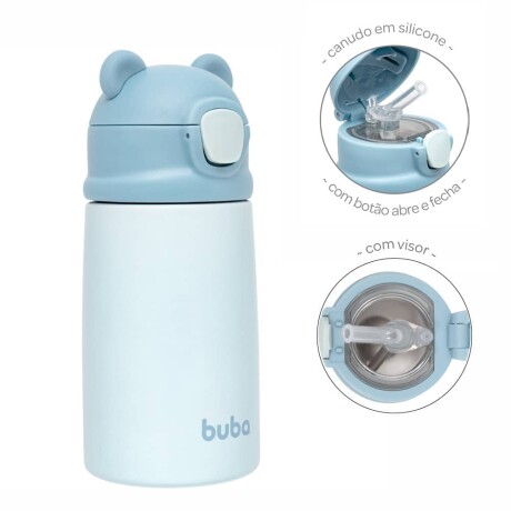 Vaso térmico doble pared celeste