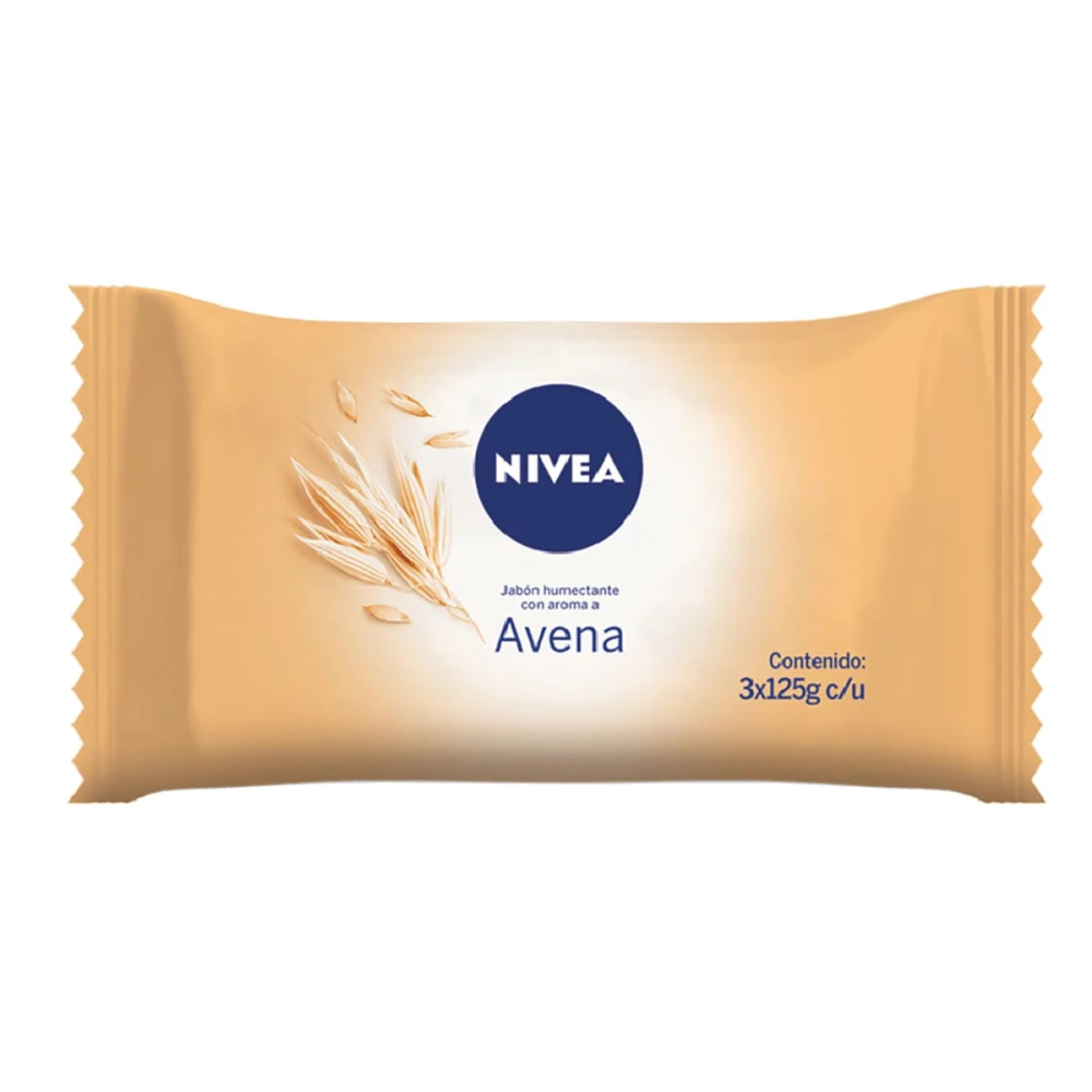 NIVEA JABON AVENA 125 GR CJ X 3 UNID.
