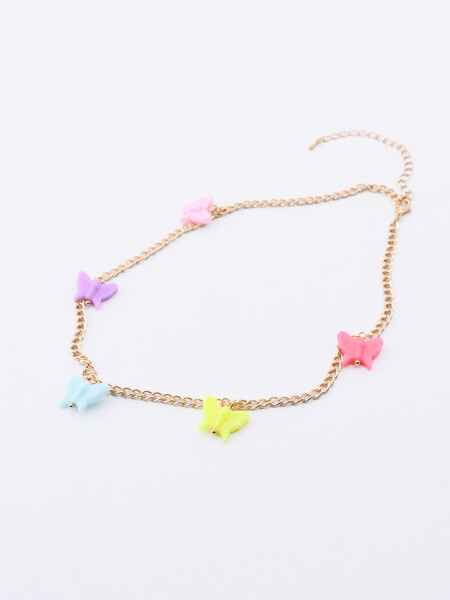 COLLAR MARIPOSAS DORADO