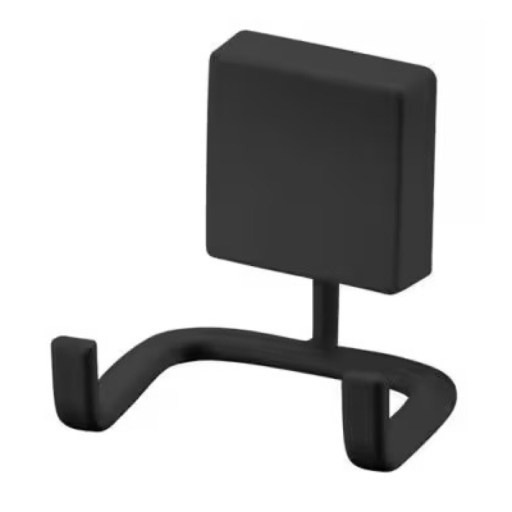 GANCHO DOBLE DE BAÑO NEGRO MATE Gancho Doble De Baño Negro Mate