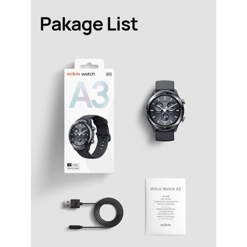 Reloj Smartwatch Xiaomi Mibro A3 1.39" 350mAh Negro Reloj Smartwatch Xiaomi Mibro A3 1.39" 350mAh Negro