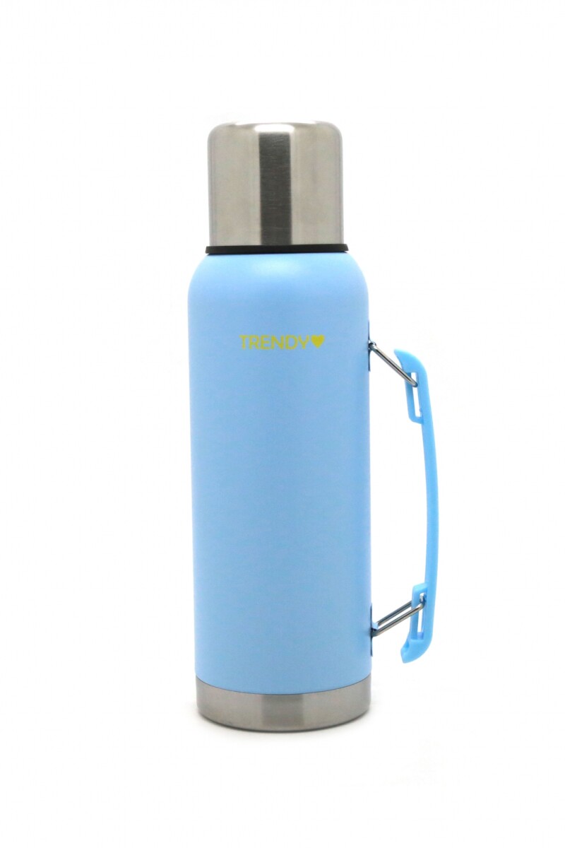 Termo 1000 ML con vaso incluido Celeste