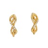 Caravanas Nudos Lazo - Oro bajo - Zirconia - CA8141 sinpiedra