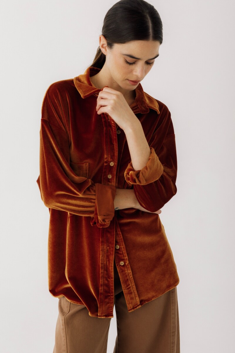 CAMISA BIMBA VELVET Cobre