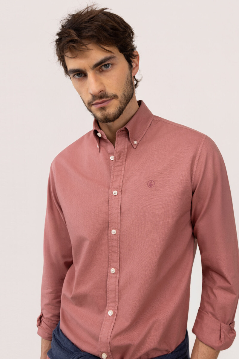 Camisa Garment Dyed Roja