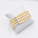 Pulsera Perlas De Cultivo 4 Hilos Con Broche En Oro 18K Blanco, Pasadores, Brillantes Y Esmeraldas. Pulsera Perlas De Cultivo 4 Hilos Con Broche En Oro 18K Blanco, Pasadores, Brillantes Y Esmeraldas.