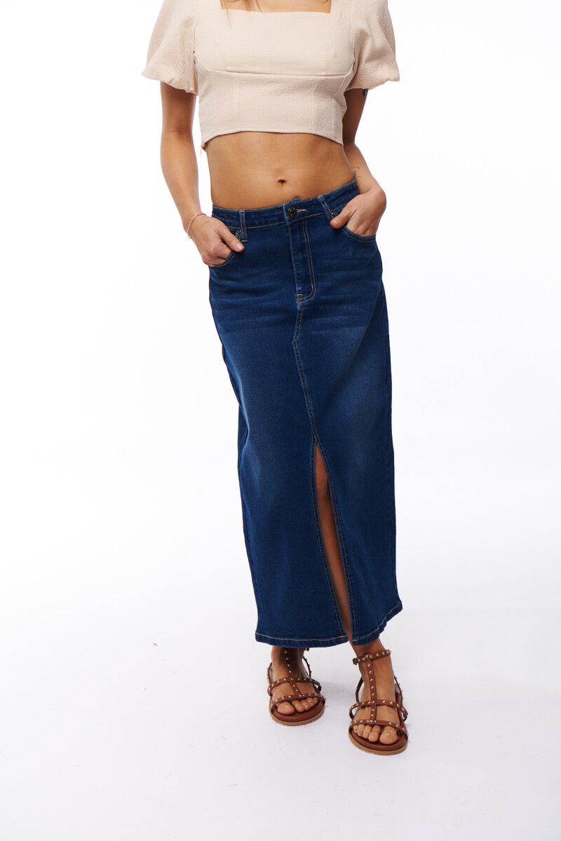FALDA JEAN MORIA AZUL OSCURO