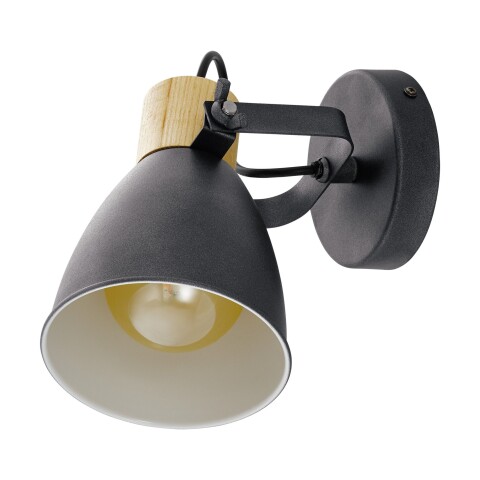 Spot móvil campana acero negro E27 COSWARTH EG4069
