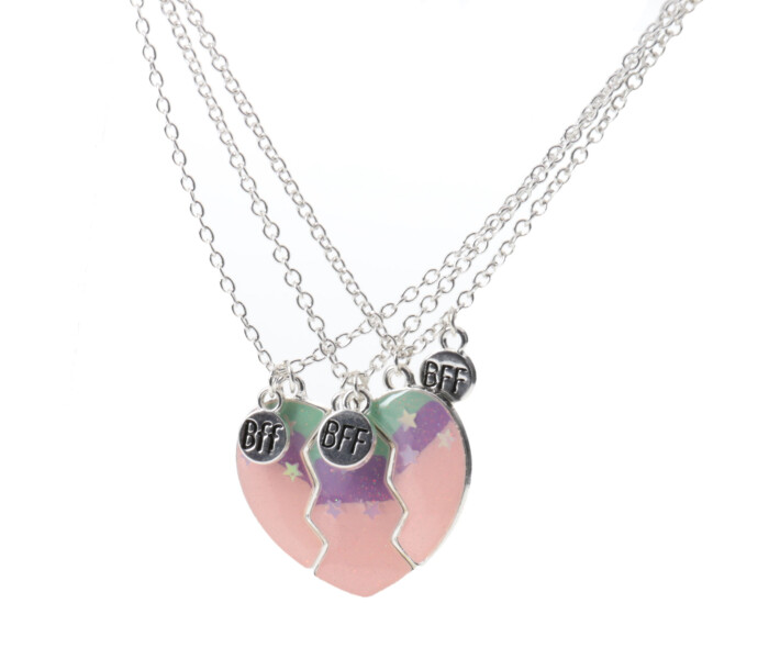 Collar de corazon Multicolor