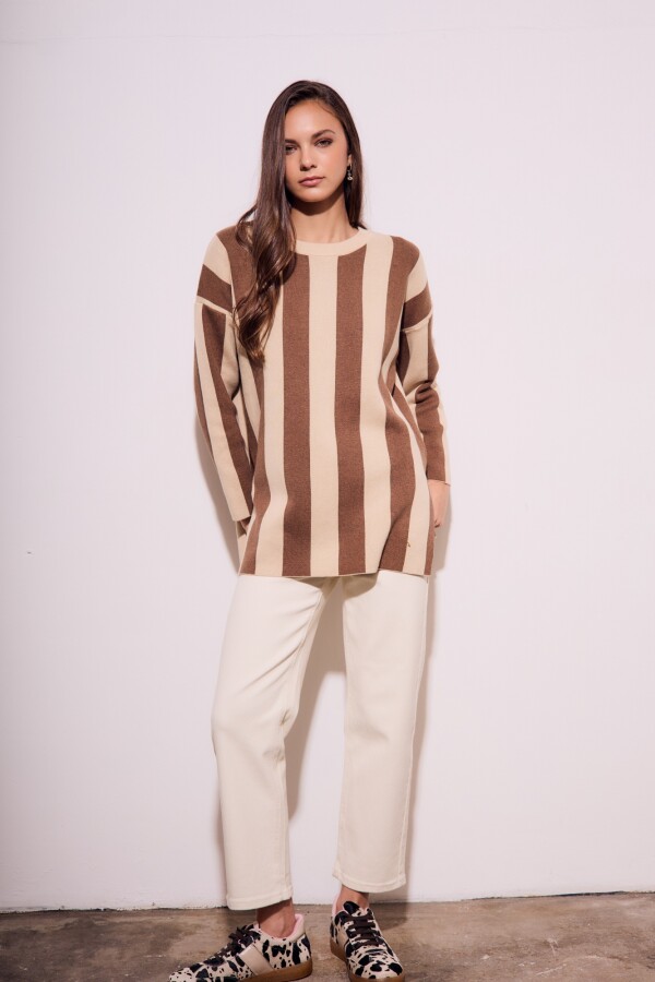 Sweater Rayado Mocha